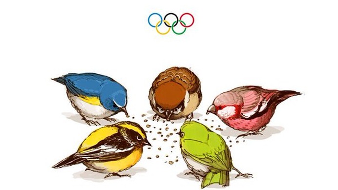 トリノオリンピックならぬ『鳥のオリンピック』のエンブレムがかわいい件