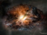 宇宙で最も明るい銀河で激しい乱気流を観測…アルマ望遠鏡 画像
